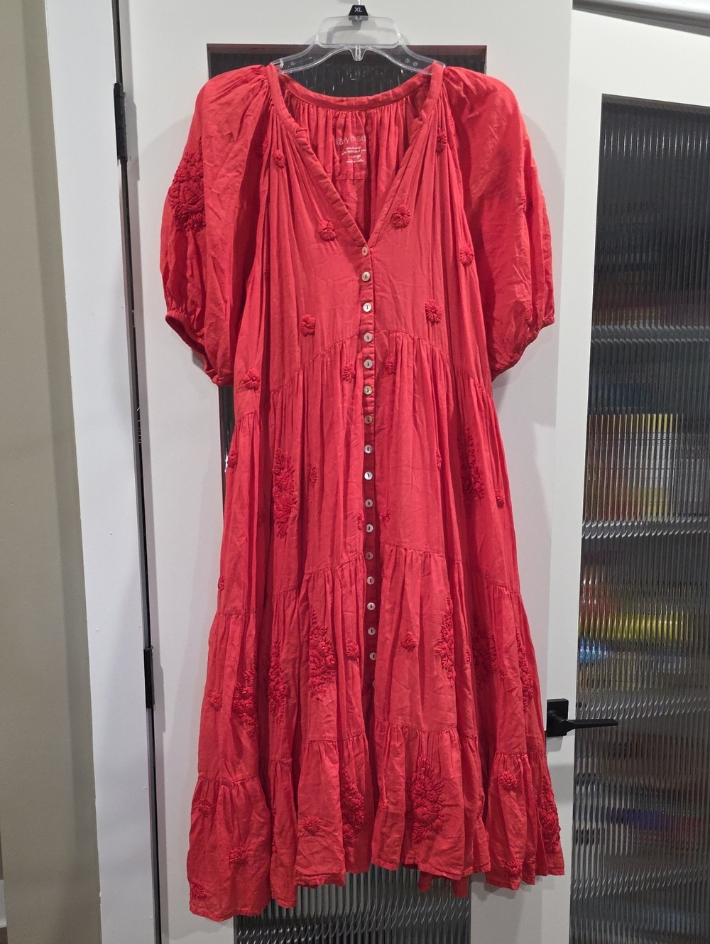 Karyn Seo Button-Front Boho Dress